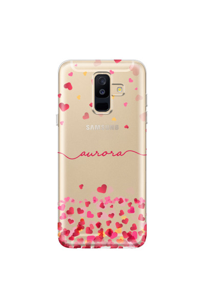 SAMSUNG - Galaxy A6 Plus - Soft Clear Case - Scattered Hearts