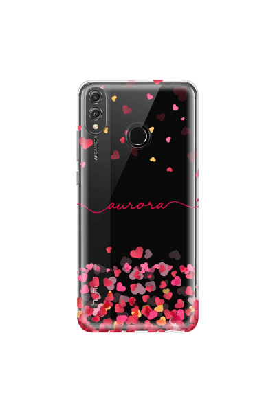 HONOR - Honor 8X - Soft Clear Case - Scattered Hearts