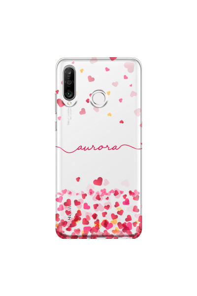 HUAWEI - P30 Lite - Soft Clear Case - Scattered Hearts