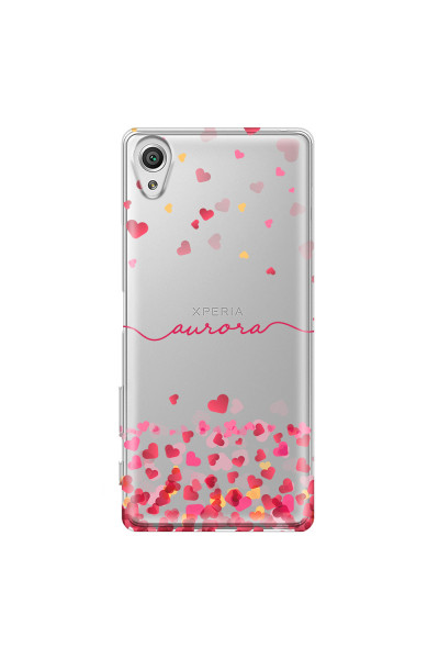 SONY - Sony XA1 - Soft Clear Case - Scattered Hearts