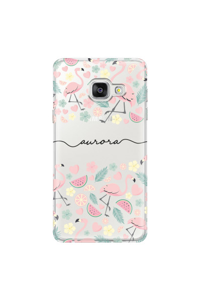 SAMSUNG - Galaxy A5 2017 - Soft Clear Case - Monogram Flamingo Pattern III