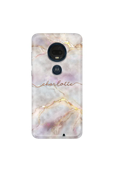 MOTOROLA by LENOVO - Moto G7 Plus - Soft Clear Case - Marble Rootage