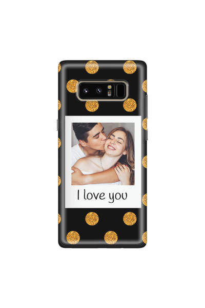 SAMSUNG - Galaxy Note 8 - Soft Clear Case - Single Love Dots Photo