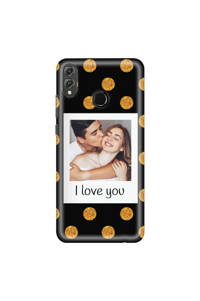 HONOR - Honor 8X - Soft Clear Case - Single Love Dots Photo
