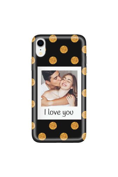 APPLE - iPhone XR - Soft Clear Case - Single Love Dots Photo