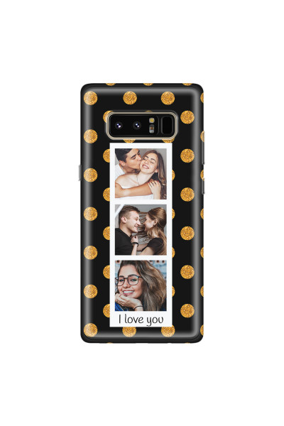 SAMSUNG - Galaxy Note 8 - Soft Clear Case - Triple Love Dots Photo