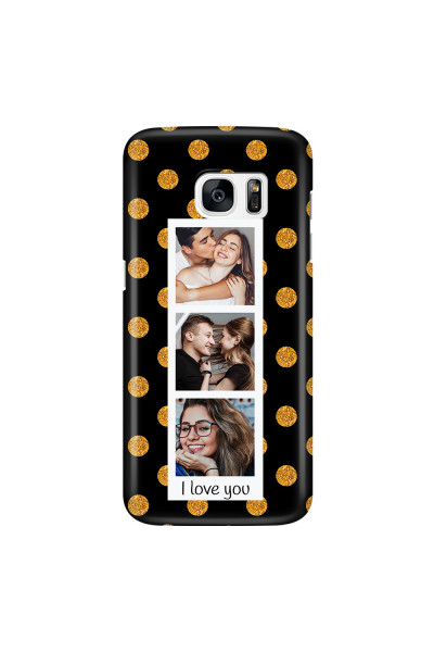 SAMSUNG - Galaxy S7 Edge - 3D Snap Case - Triple Love Dots Photo
