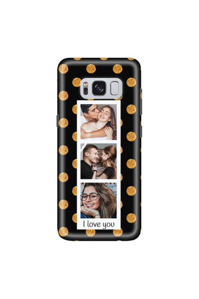 SAMSUNG - Galaxy S8 Plus - Soft Clear Case - Triple Love Dots Photo