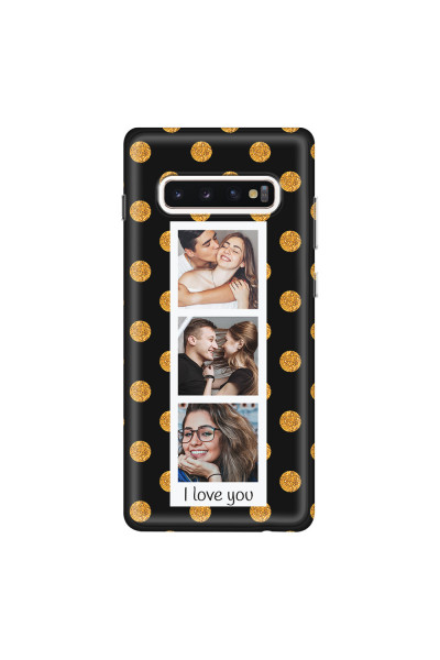 SAMSUNG - Galaxy S10 Plus - Soft Clear Case - Triple Love Dots Photo
