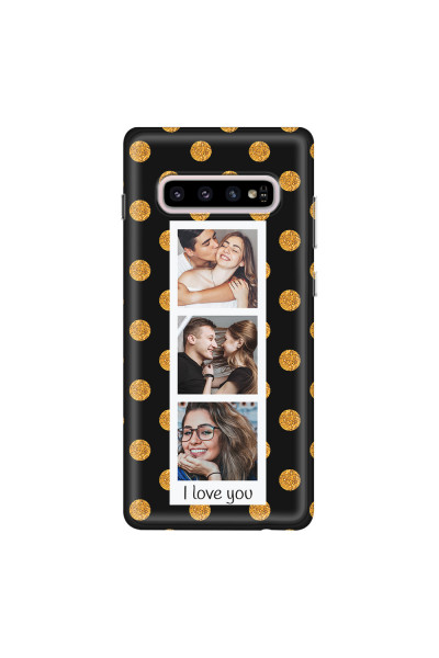 SAMSUNG - Galaxy S10 - Soft Clear Case - Triple Love Dots Photo