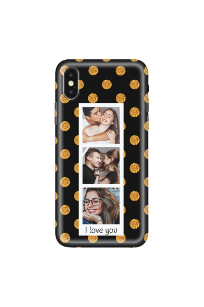 APPLE - iPhone XS Max - Soft Clear Case - Triple Love Dots Photo