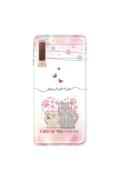 SAMSUNG - Galaxy A7 2018 - Soft Clear Case - I Meow You Forever