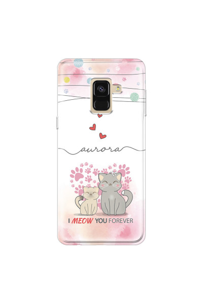 SAMSUNG - Galaxy A8 - Soft Clear Case - I Meow You Forever