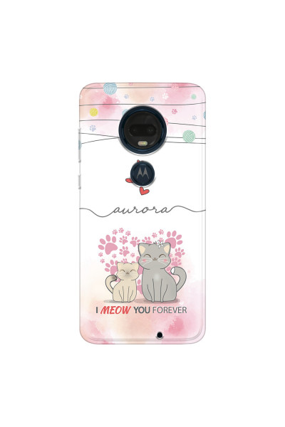 MOTOROLA by LENOVO - Moto G7 Plus - Soft Clear Case - I Meow You Forever
