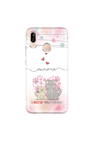 HUAWEI - P20 Lite - Soft Clear Case - I Meow You Forever