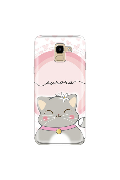 SAMSUNG - Galaxy J6 - Soft Clear Case - Kitten Handwritten