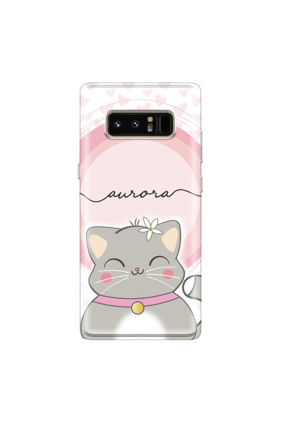 SAMSUNG - Galaxy Note 8 - Soft Clear Case - Kitten Handwritten