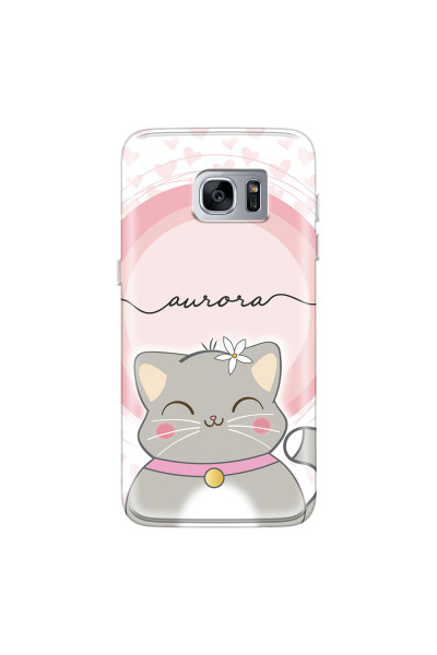 SAMSUNG - Galaxy S7 Edge - Soft Clear Case - Kitten Handwritten