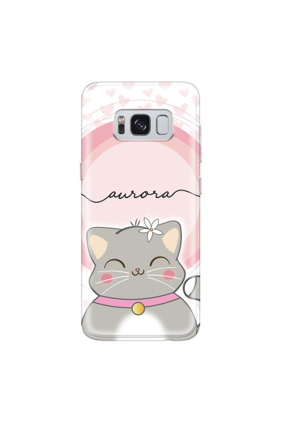 SAMSUNG - Galaxy S8 Plus - Soft Clear Case - Kitten Handwritten