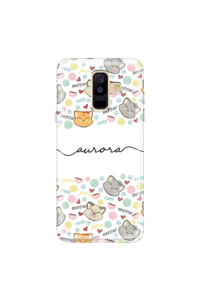 SAMSUNG - Galaxy A6 Plus - Soft Clear Case - Cute Kitten Pattern