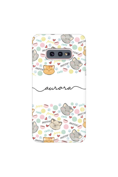 SAMSUNG - Galaxy S10e - Soft Clear Case - Cute Kitten Pattern