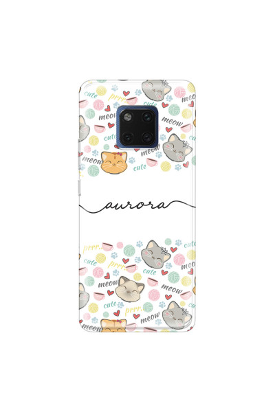 HUAWEI - Mate 20 Pro - Soft Clear Case - Cute Kitten Pattern