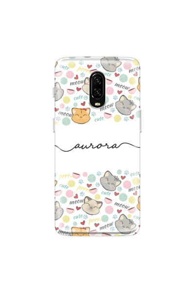 ONEPLUS - OnePlus 6T - Soft Clear Case - Cute Kitten Pattern
