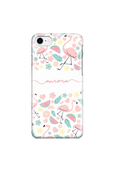 APPLE - iPhone 7 - 3D Snap Case - Clear Flamingo Handwritten
