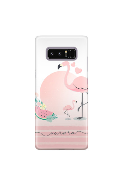 Shop by Style - Custom Photo Cases - SAMSUNG - Galaxy Note 8 - 3D Snap Case - Flamingo Vibes Handwritten