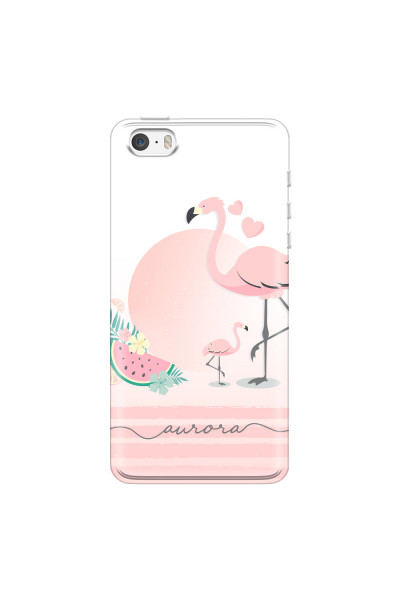 APPLE - iPhone 5S - Soft Clear Case - Flamingo Vibes Handwritten
