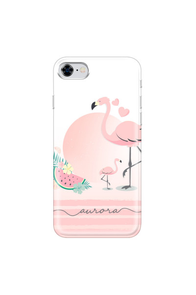 APPLE - iPhone 8 - Soft Clear Case - Flamingo Vibes Handwritten
