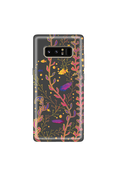 SAMSUNG - Galaxy Note 8 - Soft Clear Case - Midnight Aquarium