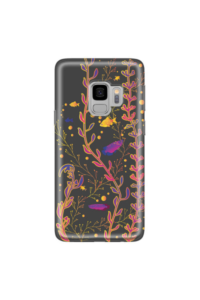 SAMSUNG - Galaxy S9 - Soft Clear Case - Midnight Aquarium