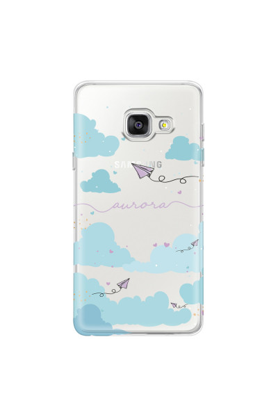 SAMSUNG - Galaxy A3 2017 - Soft Clear Case - Up in the Clouds Purple