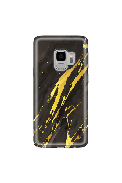SAMSUNG - Galaxy S9 - Soft Clear Case - Marble Castle Black