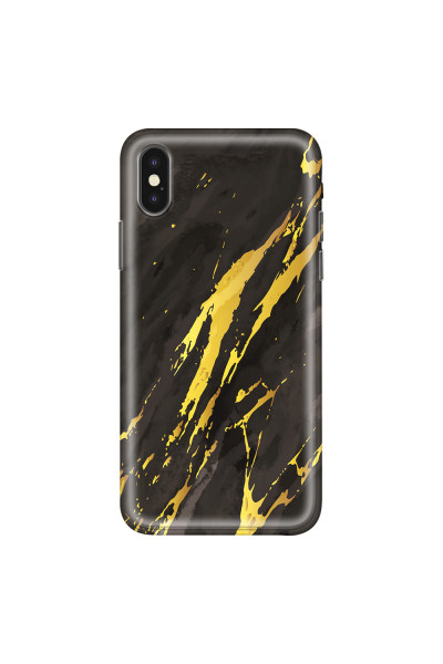APPLE - iPhone XS Max - Soft Clear Case - Marble Castle Black