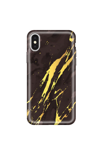 APPLE - iPhone X - Soft Clear Case - Marble Royal Black