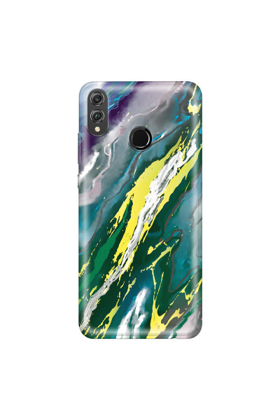 HONOR - Honor 8X - Soft Clear Case - Marble Rainforest Green