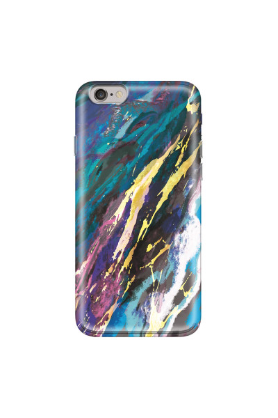 APPLE - iPhone 6S - Soft Clear Case - Marble Bahama Blue