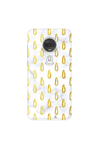 MOTOROLA by LENOVO - Moto G7 - Soft Clear Case - Marble Drops
