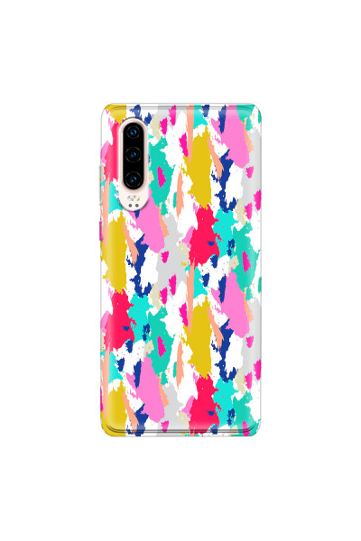 HUAWEI - P30 - Soft Clear Case - Paint Strokes