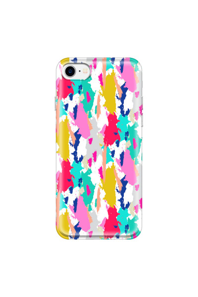 APPLE - iPhone 7 - Soft Clear Case - Paint Strokes