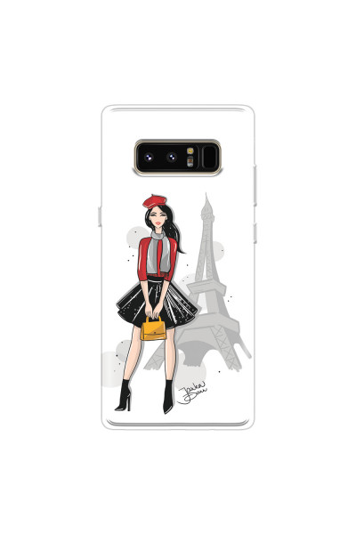 SAMSUNG - Galaxy Note 8 - Soft Clear Case - Paris With Love