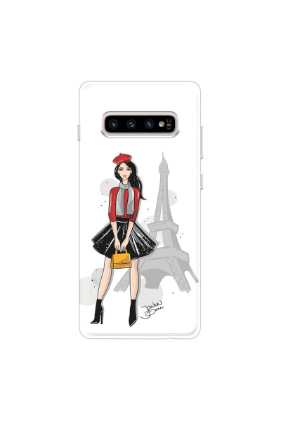 SAMSUNG - Galaxy S10 - Soft Clear Case - Paris With Love