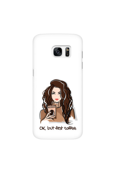 SAMSUNG - Galaxy S7 Edge - 3D Snap Case - But First Coffee