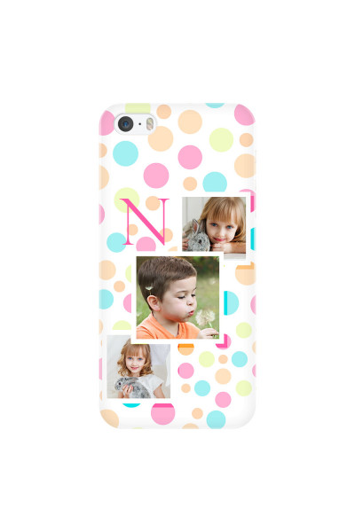 APPLE - iPhone 5S - 3D Snap Case - Cute Dots Initial