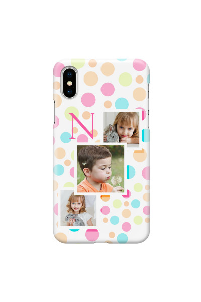 APPLE - iPhone XS Max - 3D Snap Case - Cute Dots Initial