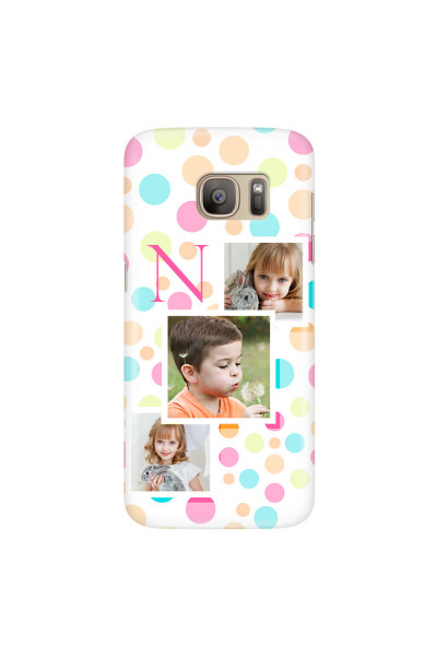 SAMSUNG - Galaxy S7 - 3D Snap Case - Cute Dots Initial