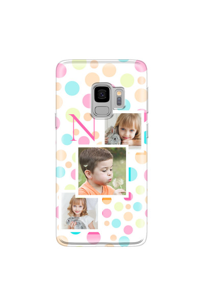 SAMSUNG - Galaxy S9 - Soft Clear Case - Cute Dots Initial