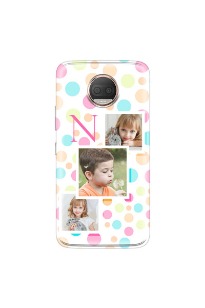 MOTOROLA by LENOVO - Moto G5s Plus - Soft Clear Case - Cute Dots Initial